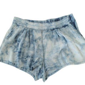 BDG Urban Outfitters Light Wash Tie Dye Lyocell Summer Shorts Pull On Medium